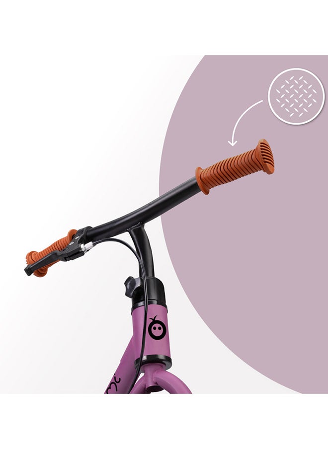 Breki Children's Balance Bike for Girls and Boys from 3 years, Steel Lightframe 2.25KG, Soft & Adjustable Saddle, Wide Handlebars With Rubber Hand Grips, Hand Brake, Carry upto 25Kg Weight Purple