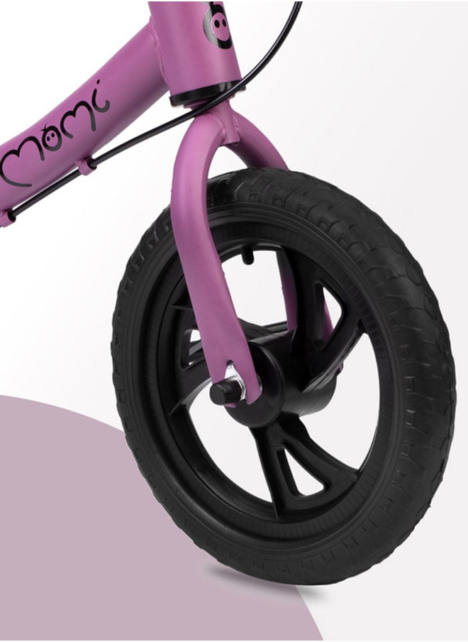 Breki Children's Balance Bike for Girls and Boys from 3 years, Steel Lightframe 2.25KG, Soft & Adjustable Saddle, Wide Handlebars With Rubber Hand Grips, Hand Brake, Carry upto 25Kg Weight Purple