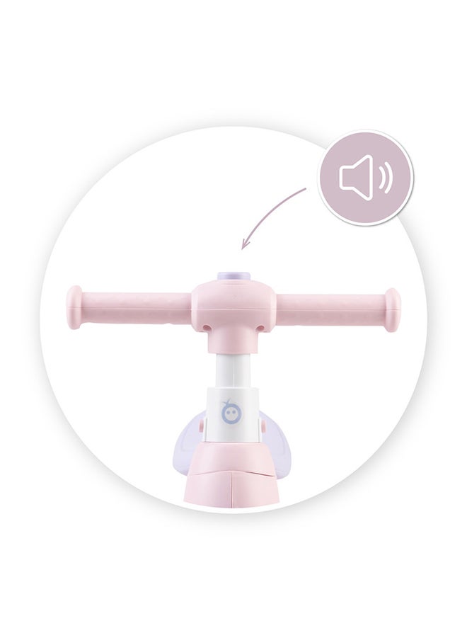 Tobis Ride-On Bike for Children Bubble Feature, Front Light Changes Color, Antislip Handlebar, Lightweight 2.72 Kg - Pink