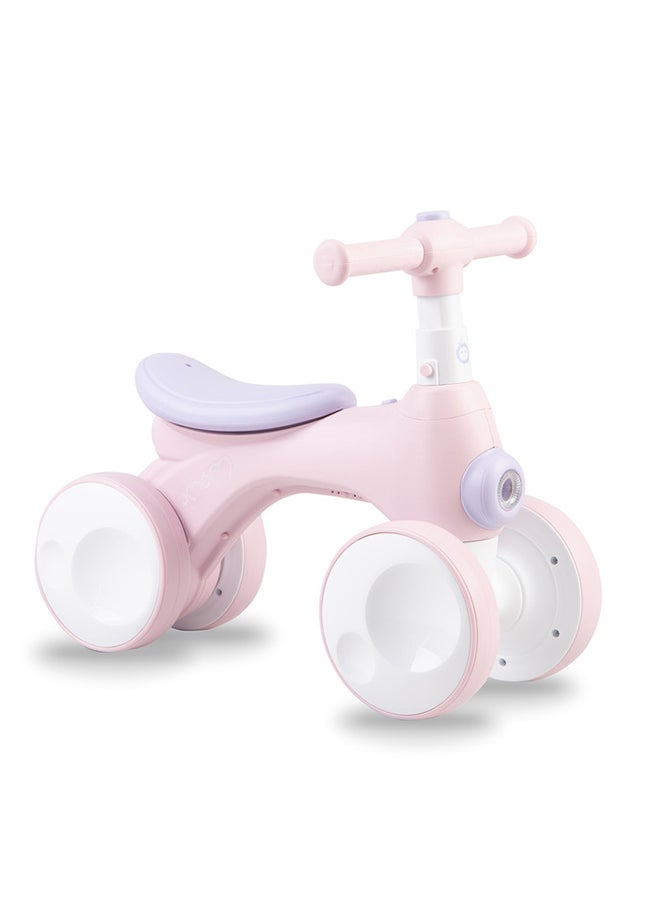 Tobis Ride-On Bike for Children Bubble Feature, Front Light Changes Color, Antislip Handlebar, Lightweight 2.72 Kg - Pink
