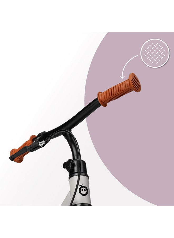 Breki Children's Balance Bike for Girls and Boys from 3 years, Steel Lightframe 2.25KG, Soft & Adjustable Saddle, Wide Handlebars With Rubber Hand Grips, Hand Brake, Carry upto 25Kg Weight Grey