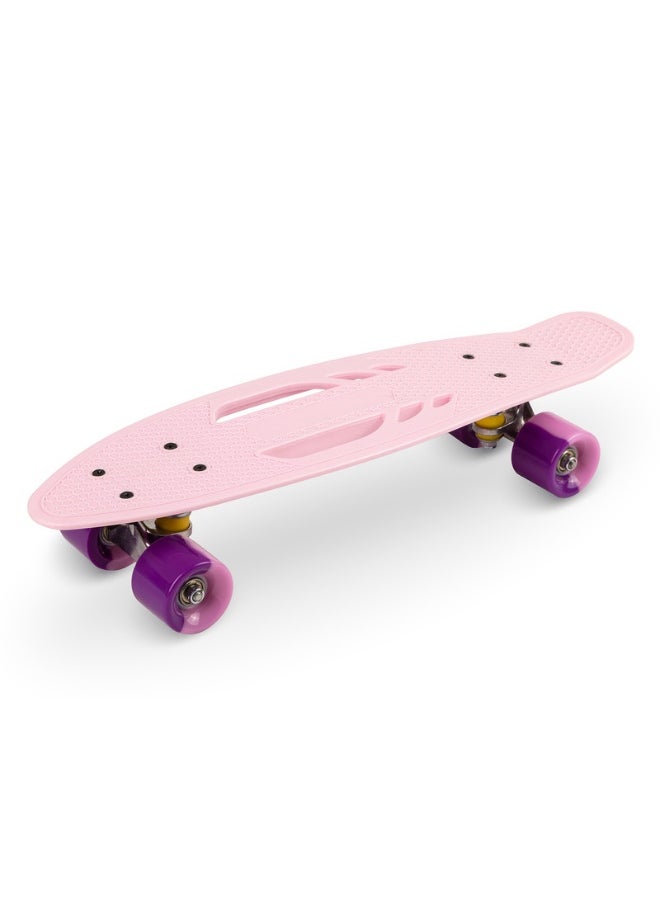 Galaxy Skateboard for Kids With Non Slip Surface, Shock Absorbing Suface, ABEC-9 Upgraded Version, Light Weight, Small & Handy - Pink