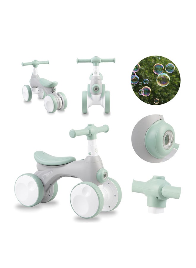 Tobis Ride-On Bike for Children Bubble Feature, Front Light Changes Color, Antislip Handlebar, Lightweight 2.72 Kg - Grey