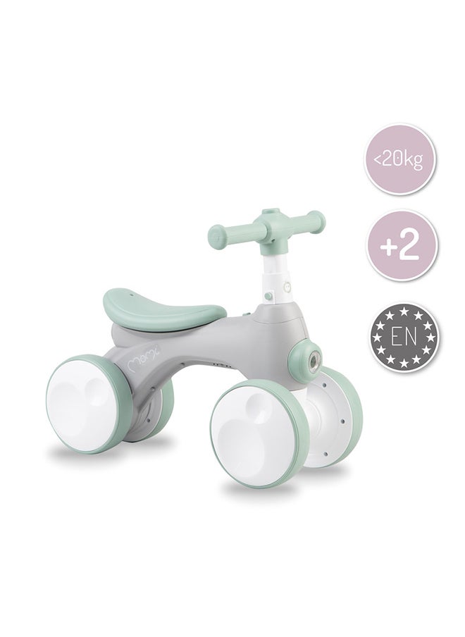 Tobis Ride-On Bike for Children Bubble Feature, Front Light Changes Color, Antislip Handlebar, Lightweight 2.72 Kg - Grey