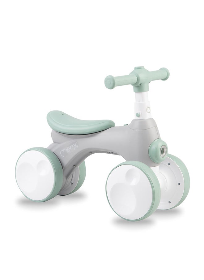 Tobis Ride-On Bike for Children Bubble Feature, Front Light Changes Color, Antislip Handlebar, Lightweight 2.72 Kg - Grey
