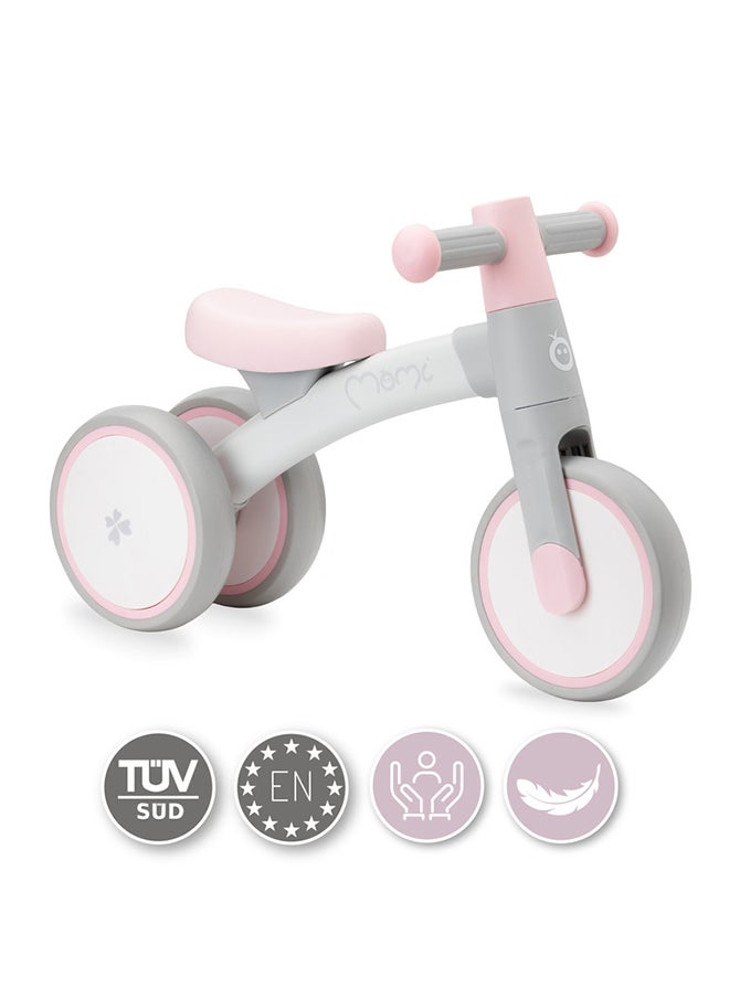 Tedi Mini Bike For Children's  Upto 1-3 Years, Antislip Handles, Sturdy Aluminium Frame, Lightweight 1.2 Kg - Pink