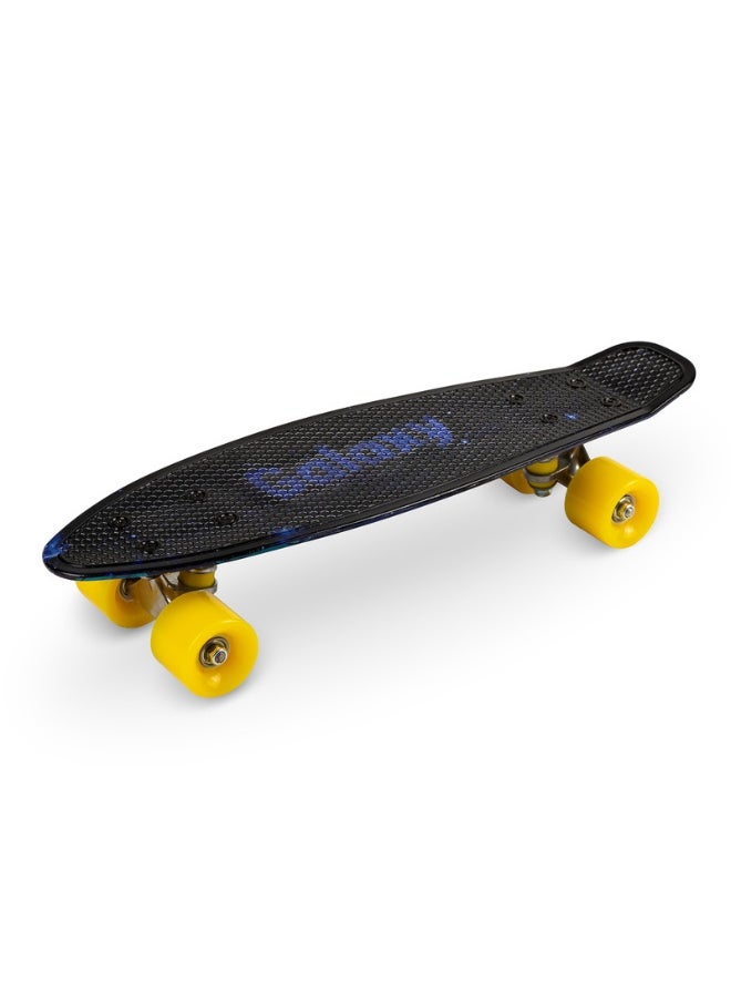 Galaxy Skateboard for Kids With Non Slip Surface, Shock Absorbing Suface, ABEC-9 Upgraded Version, Light Weight, Small & Handy - Blue