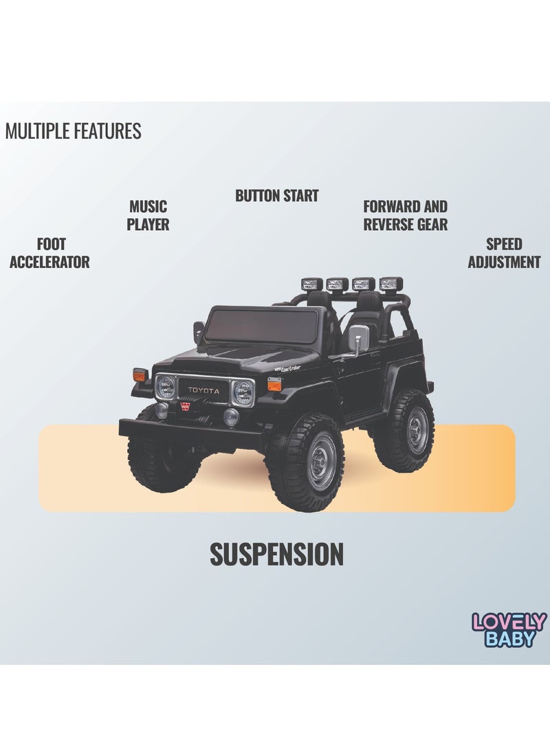 Lovely Baby Power Riding Car for Kids LB 1630DX, Electric Ride On Vehicle, Rechargeable Battery Operated Ride-on Jeep, Recommended For 1-6 Years - Red