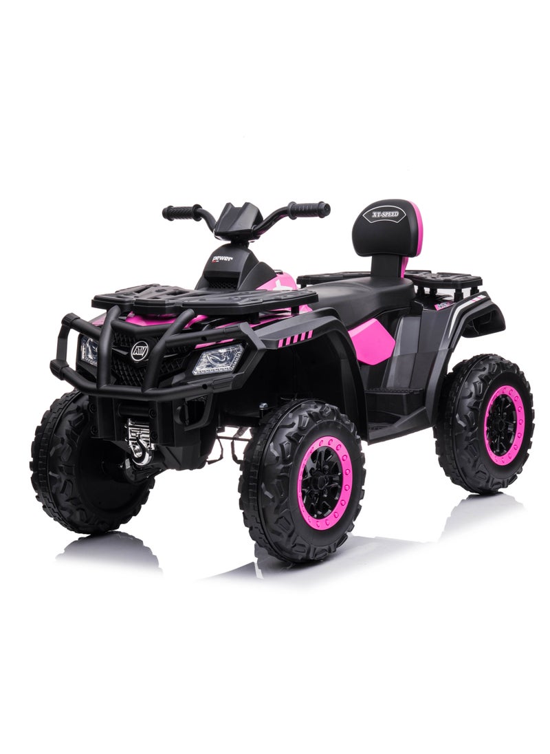 Lovely Baby Kids Powered Riding Quad Bike LB 607EL Electric 4 wheel MotorBike, Battery Operated Ride-On for Children ages 3-10 years - Pink