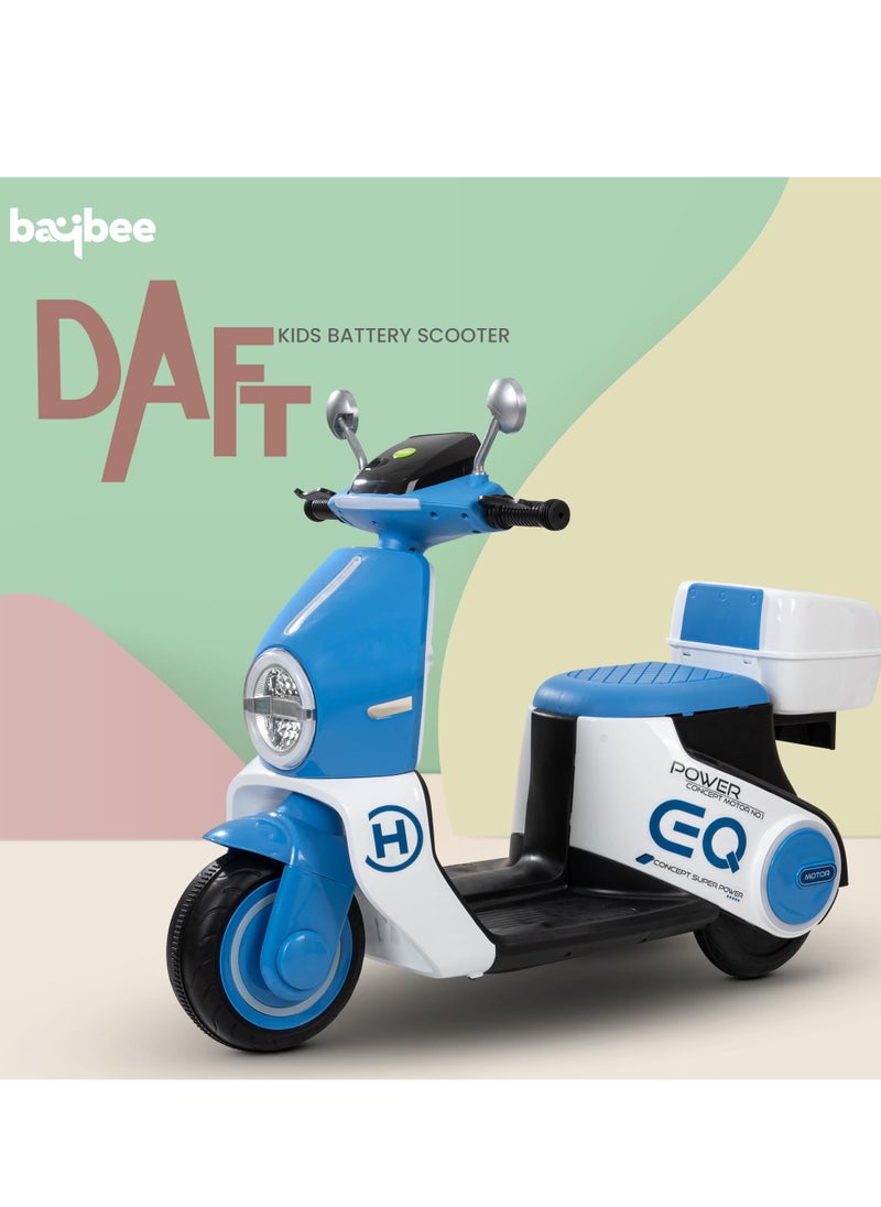 Daft Battery Operated Bike for Kids, Ride on Toys Kids Bike Scooty with Light & Music Baby Rechargeable Battery Bike Electric Bike for Kids to Drive 1 to 3 Years Boy Girl Blue