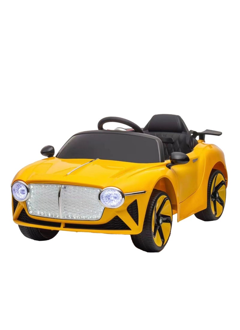 Lovely Baby Rechargeable 12V Powered Riding Car for Kids LB 8866L, Ride-On for Children with RC for Ages 1-3 years - Yellow