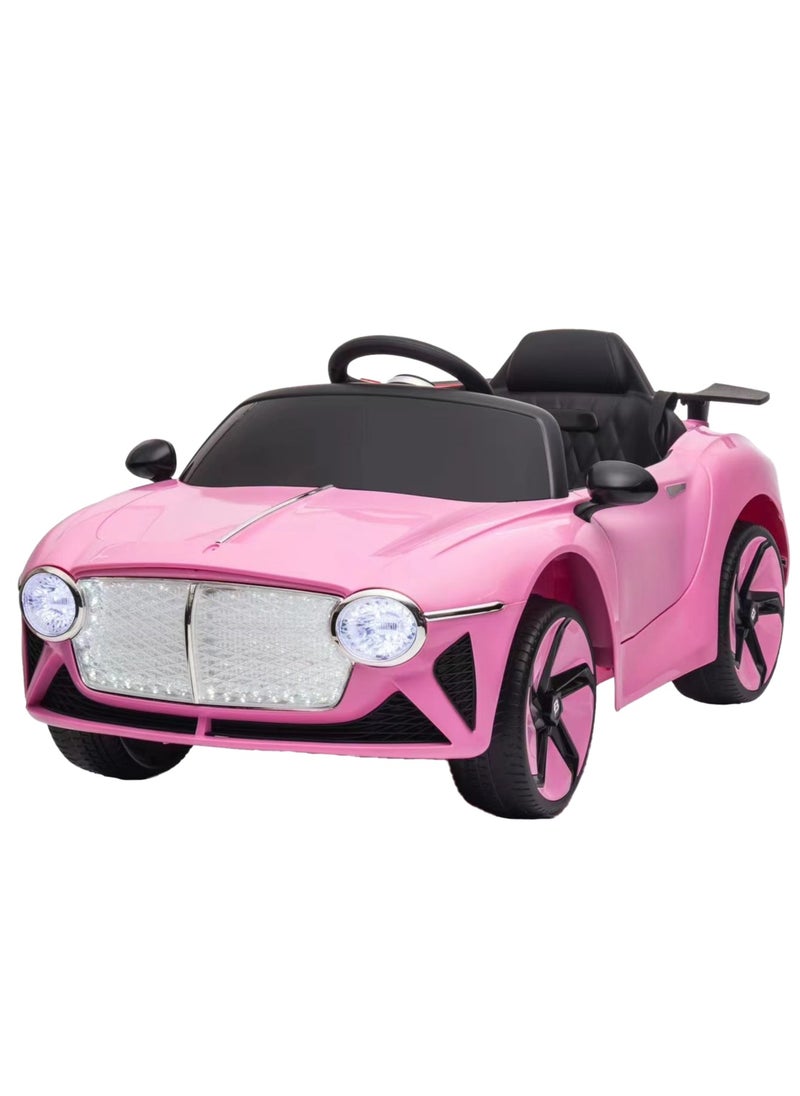 Lovely Baby Rechargeable 12V Powered Riding Car for Kids LB 8866L, Ride-On for Children with RC for Ages 1-3 years - Pink