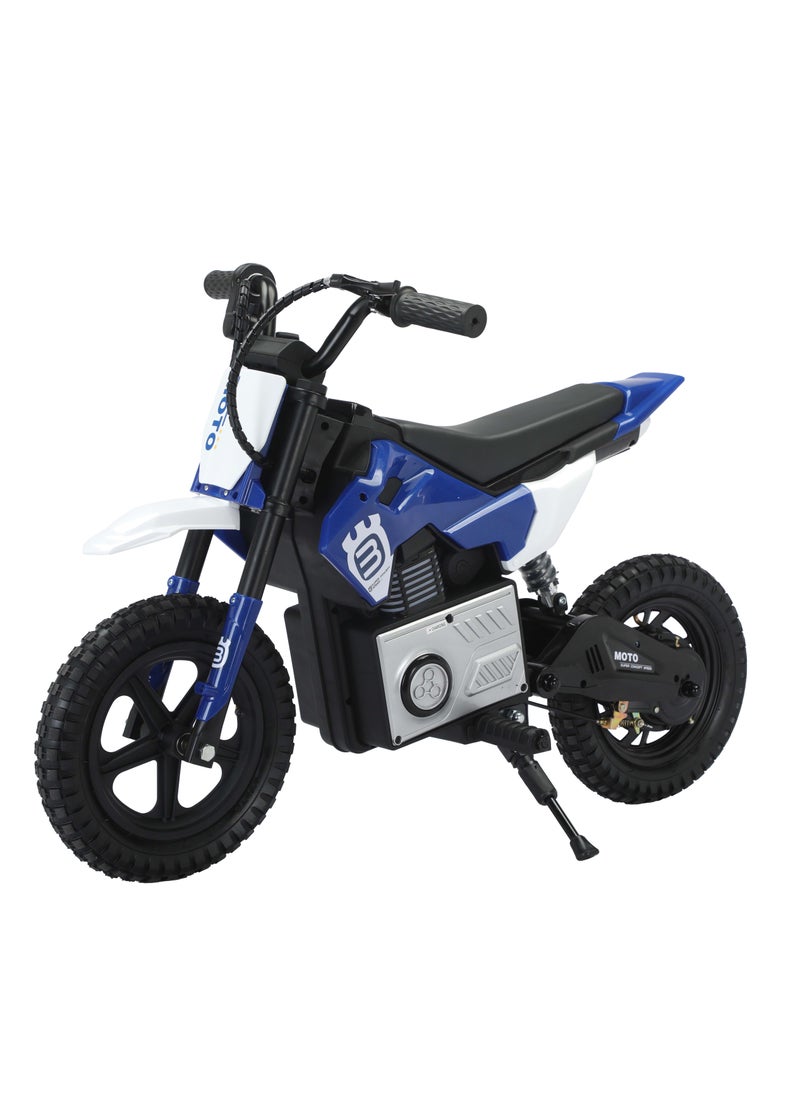 Lovely Baby Rechargeable Kids Powered Riding Motor Bike, Electric Ride-On Motorcycle with Key Start, Speed Adjustment, Music & Lights, Air Suspension Wheels - Blue