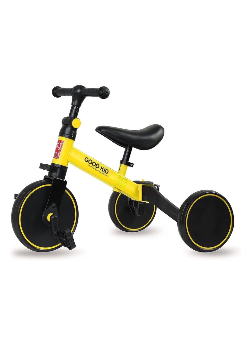 Kid Bicycle 3 In 1 Kids Tricycles For 1.5-4 Years Kids Trike 3 Wheel Bike Boys Girls 3 Wheels Toddler Tricycles(Yellow)