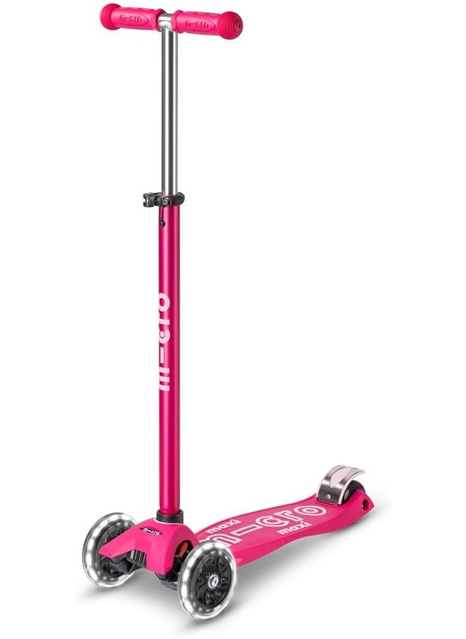 Micro Maxi Deluxe LED Kickboard | Kickboard mit LED-Vorderrollen | Lenker hÃƒÂ¶henverstellbar | ab 5 Jahre | Kickboard in 6 Farben erhÃƒÂ¤ltlich
