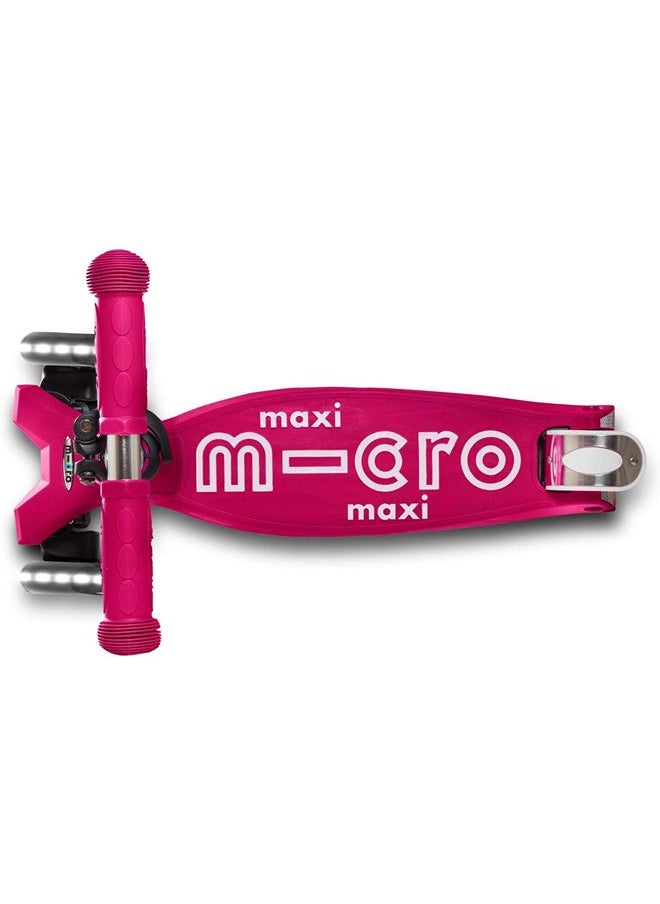 Micro Maxi Deluxe LED Kickboard | Kickboard mit LED-Vorderrollen | Lenker hÃƒÂ¶henverstellbar | ab 5 Jahre | Kickboard in 6 Farben erhÃƒÂ¤ltlich