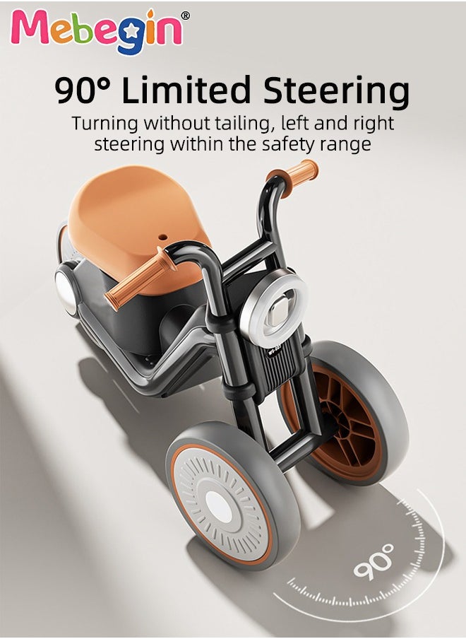 Baby Balance Bike with Silent Wheels, No Pedal Baby Walker, Mini Baby Bike with Lights and Music, Sturdy Safe Ride On Toys, Easy Set-Up, Great Gift Choice as Indoor and Outdoor Toy, 52*22*34cm