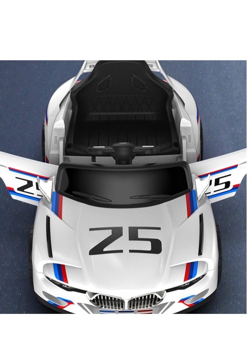 Kids Electric Ride On Vehicles, Motorised Toy Cars Children Electric Car with Remote Control,  Baby Ride on Toy Car Electric Car White
