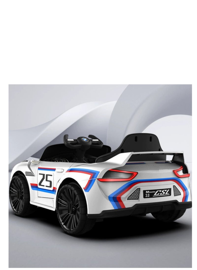 Kids Electric Ride On Vehicles, Motorised Toy Cars Children Electric Car with Remote Control,  Baby Ride on Toy Car Electric Car White