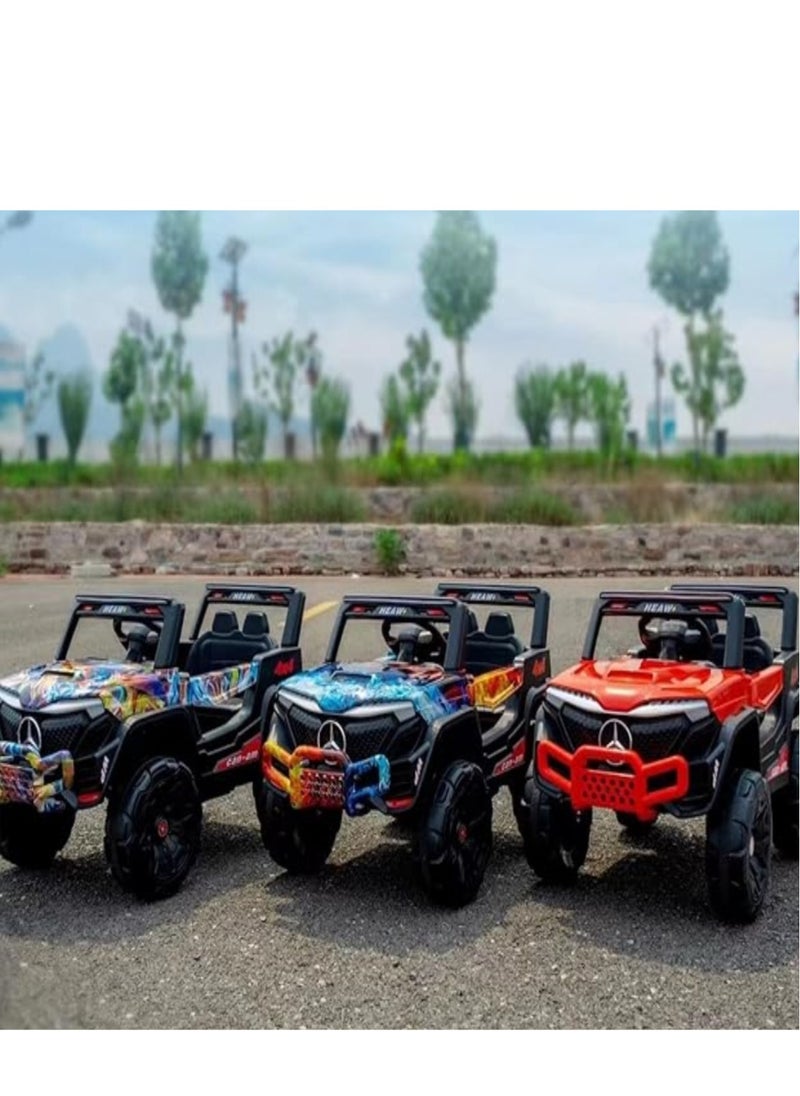 Kids Electric Vehicle Battery Powered Truck Car Toy Children's Electric Car with Remote Control Grafti Fire