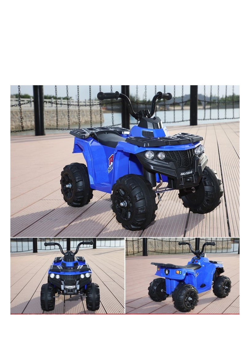 4-Wheeler for Kids Quad, Powerful Battery-Operated Electric Motorbike, Toddler Ride on Electric Car for Kids Age up 3 Blue