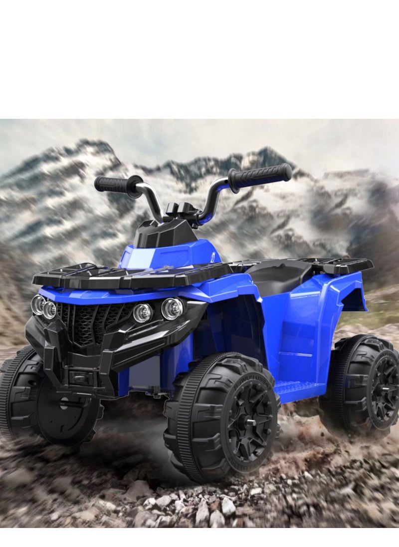4-Wheeler for Kids Quad, Powerful Battery-Operated Electric Motorbike, Toddler Ride on Electric Car for Kids Age up 3 Blue