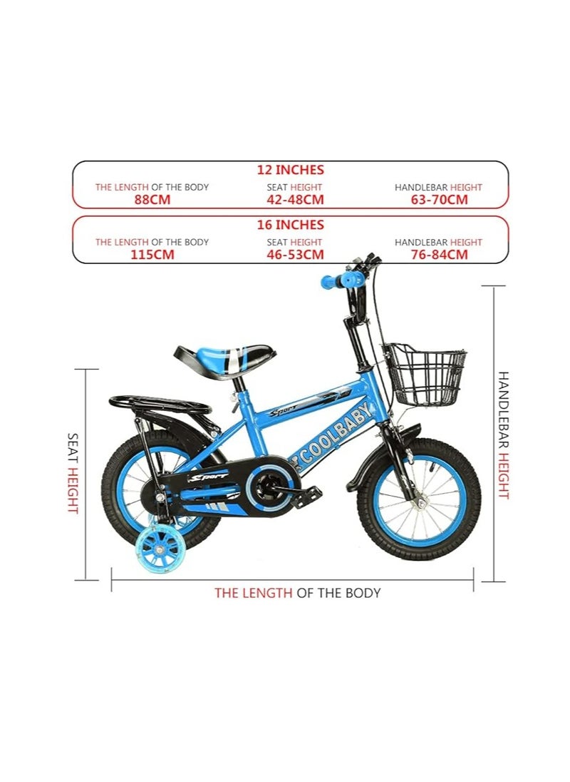 Children's Bicycle 12 Inches 3-12 Years Old Children's Bicycle Gift Fashion Cool Bicycle