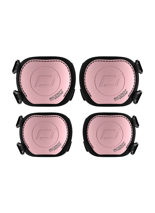 Scoot & Ride Protective Set XXS Rose – Knee & Elbow Pads with Adjustable Straps, Lightweight & Durable, Breathable Fabric for Active Kids