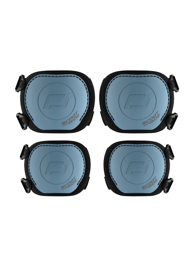 Scoot & Ride Protective Set XXS Steel – Knee & Elbow Pads with Adjustable Straps, Lightweight & Durable, Breathable Fabric for Active Kids