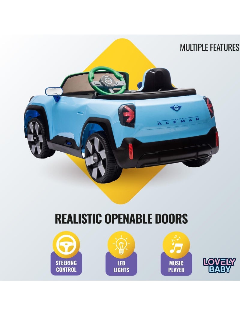 Mini Aceman Electric Ride On Car - Blue