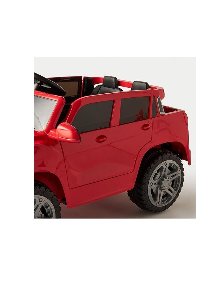 Kids Ride-On SUV Car | Electric Battery-Powered Vehicle with Remote Control, LED Lights, Music Player & Realistic Off-Road Design | Red, Durable & Safe Kids Car