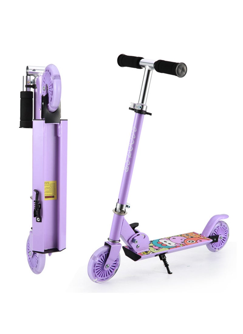 Scooter for Kids Ages 3-12 - Kids Kick Scooters with Led Light Up Wheels & 3 Levels Adjustable Handlebar, Lightweight Foldable 2 Wheel