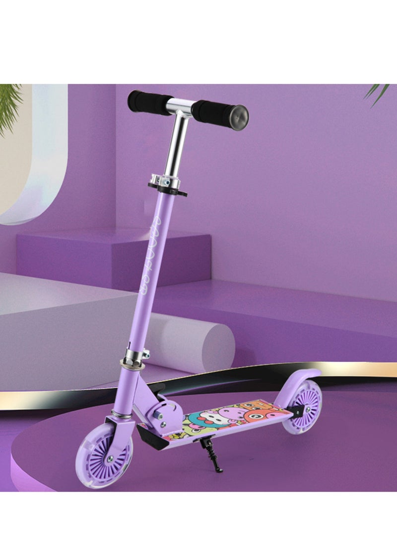 Scooter for Kids Ages 3-12 - Kids Kick Scooters with Led Light Up Wheels & 3 Levels Adjustable Handlebar, Lightweight Foldable 2 Wheel