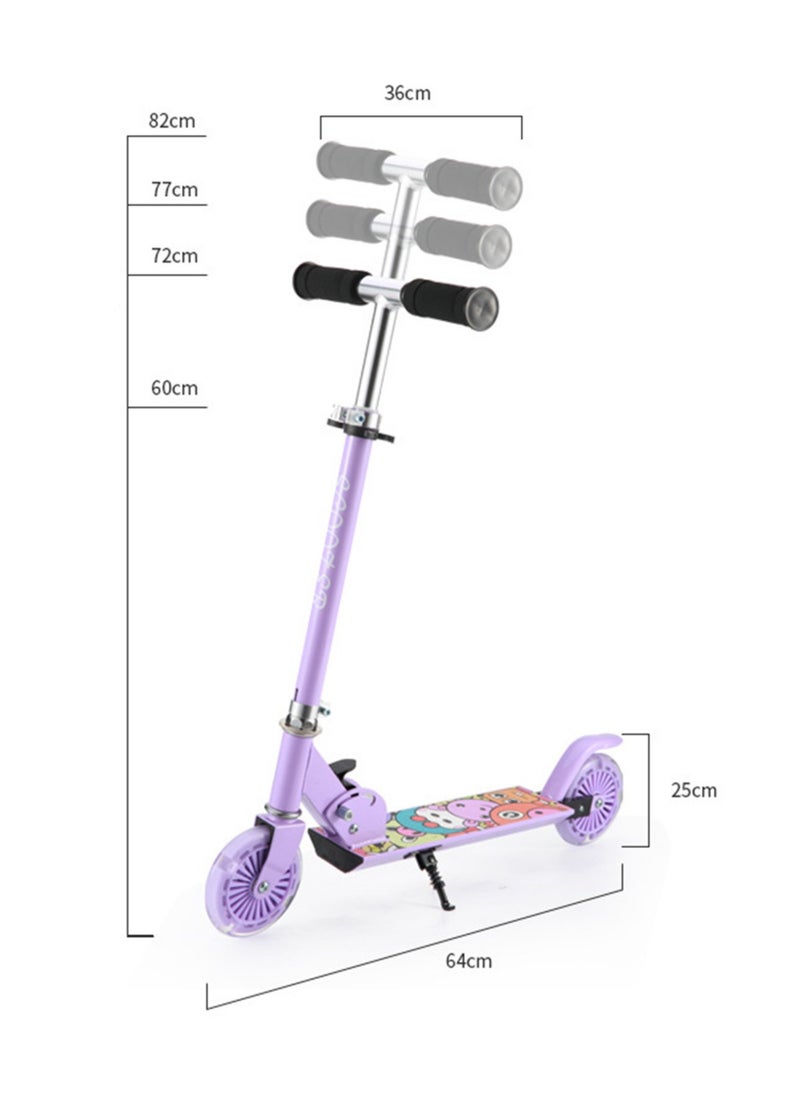 Scooter for Kids Ages 3-12 - Kids Kick Scooters with Led Light Up Wheels & 3 Levels Adjustable Handlebar, Lightweight Foldable 2 Wheel