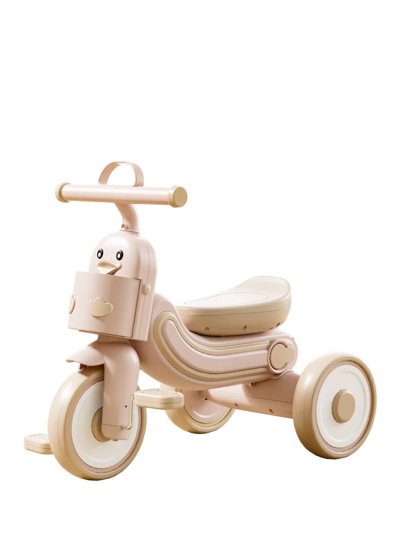 Kids Tricycle, Little Duck Head, Pedal Car Multi-Functional Light and Music, Comfortable for Kids