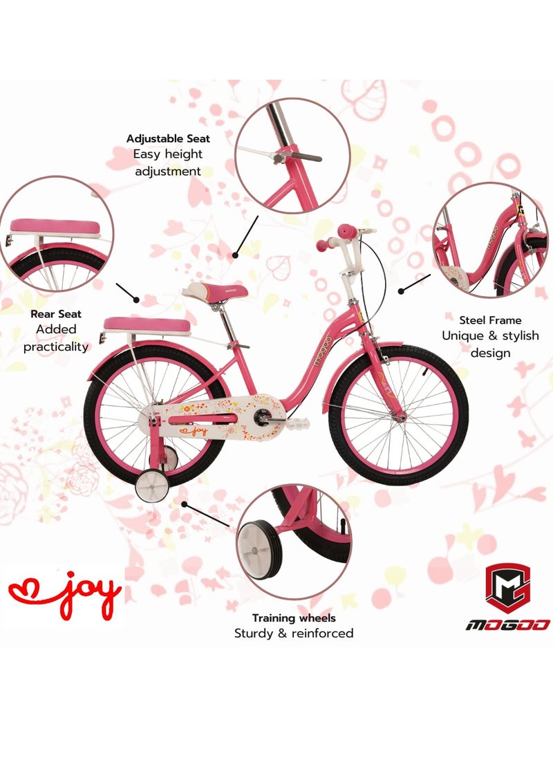Mogoo - Joy Girls Bike 16 inch - Light Pink