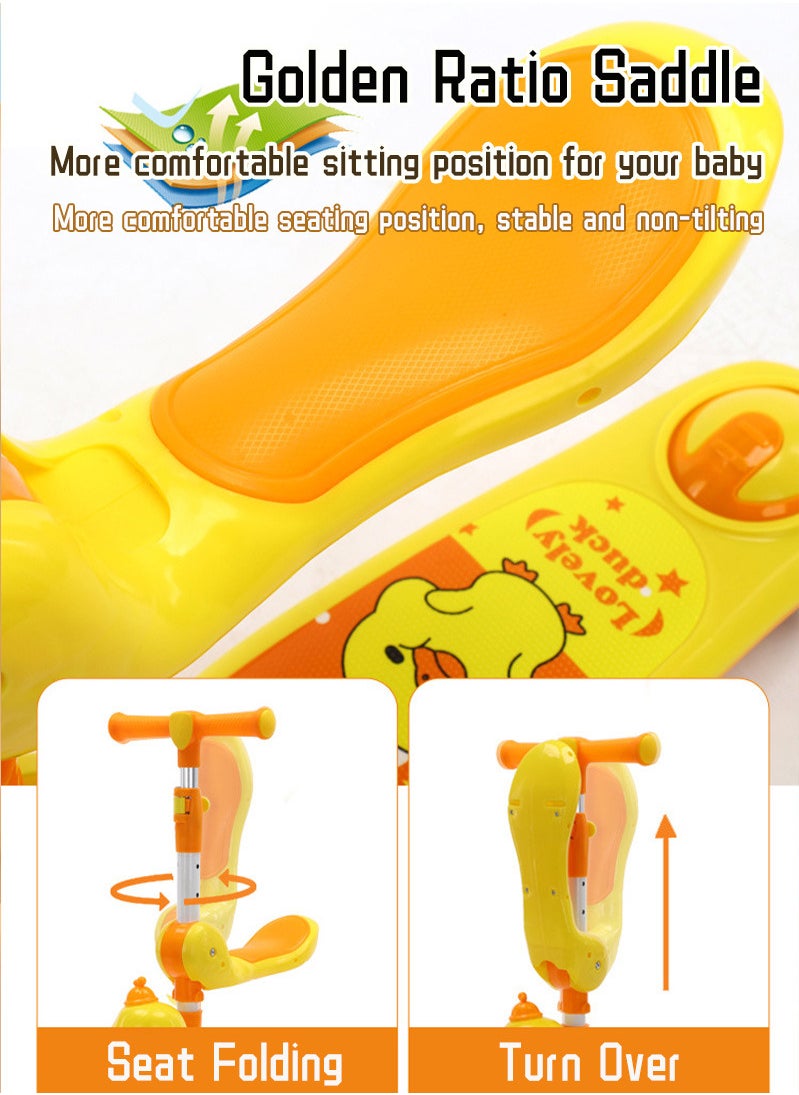 Scooter, Kids Scooter, 3 Wheel LED Lighted Scooter for 3-6 Years - Adjustable, Foldable, Great for Boys and Girls