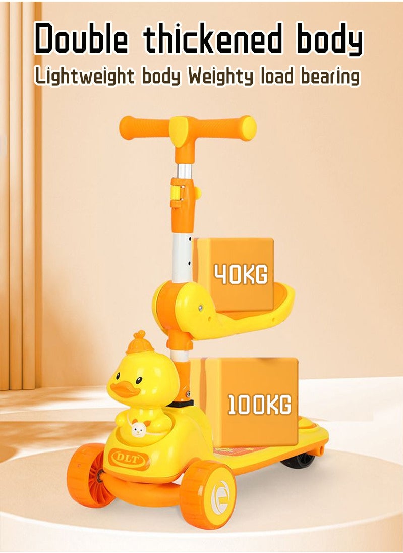 Scooter, Kids Scooter, 3 Wheel LED Lighted Scooter for 3-6 Years - Adjustable, Foldable, Great for Boys and Girls