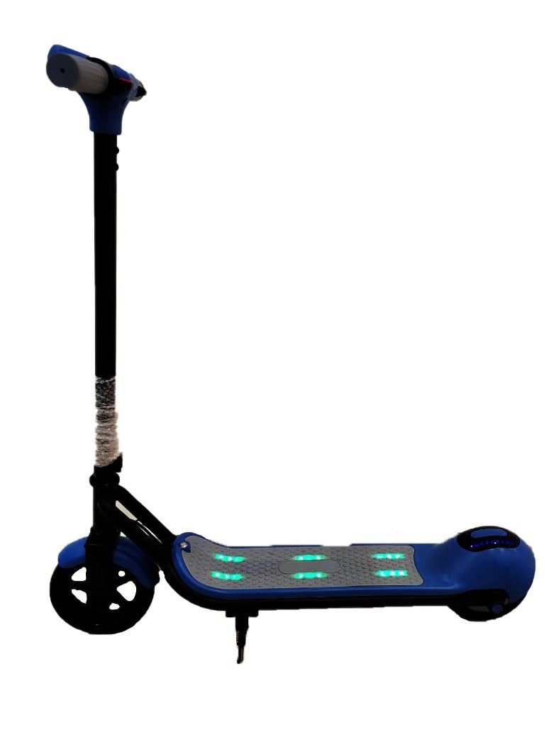 Kids Electric Scooter T1 with 24V Foldable Scooter, Headlight, Body Lights, Light up non-slip Deck Bluetooth Connectivity with free Helmet, Digital Speed