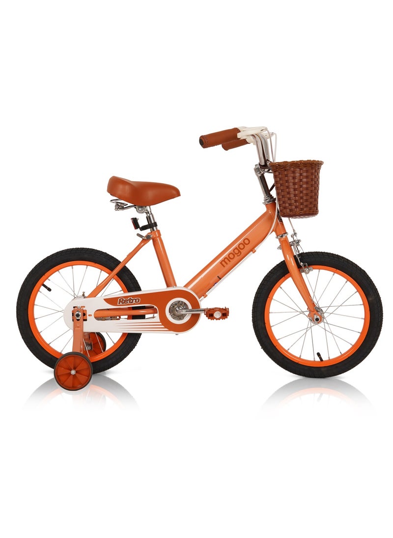 Mogoo - Retro Kids Bike 12 inch - Orange