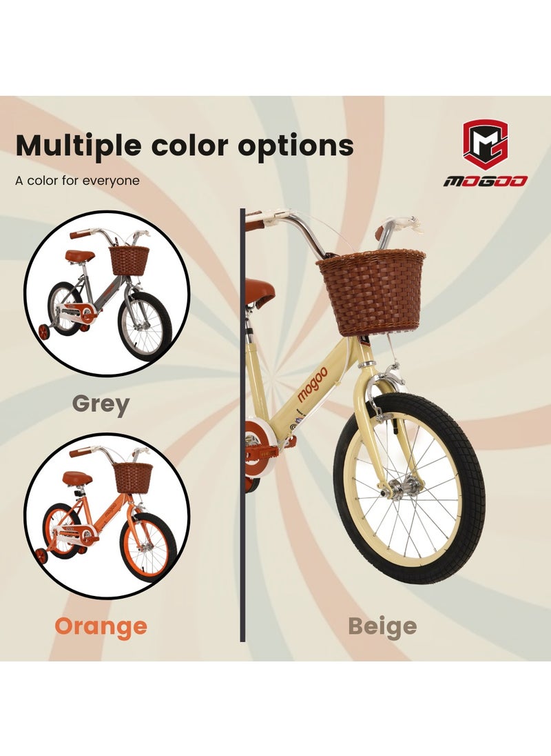 Mogoo - Retro Kids Bike 12 inch - Beige