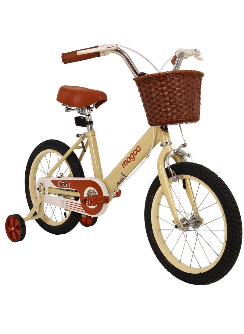 Mogoo - Retro Kids Bike 12 inch - Beige