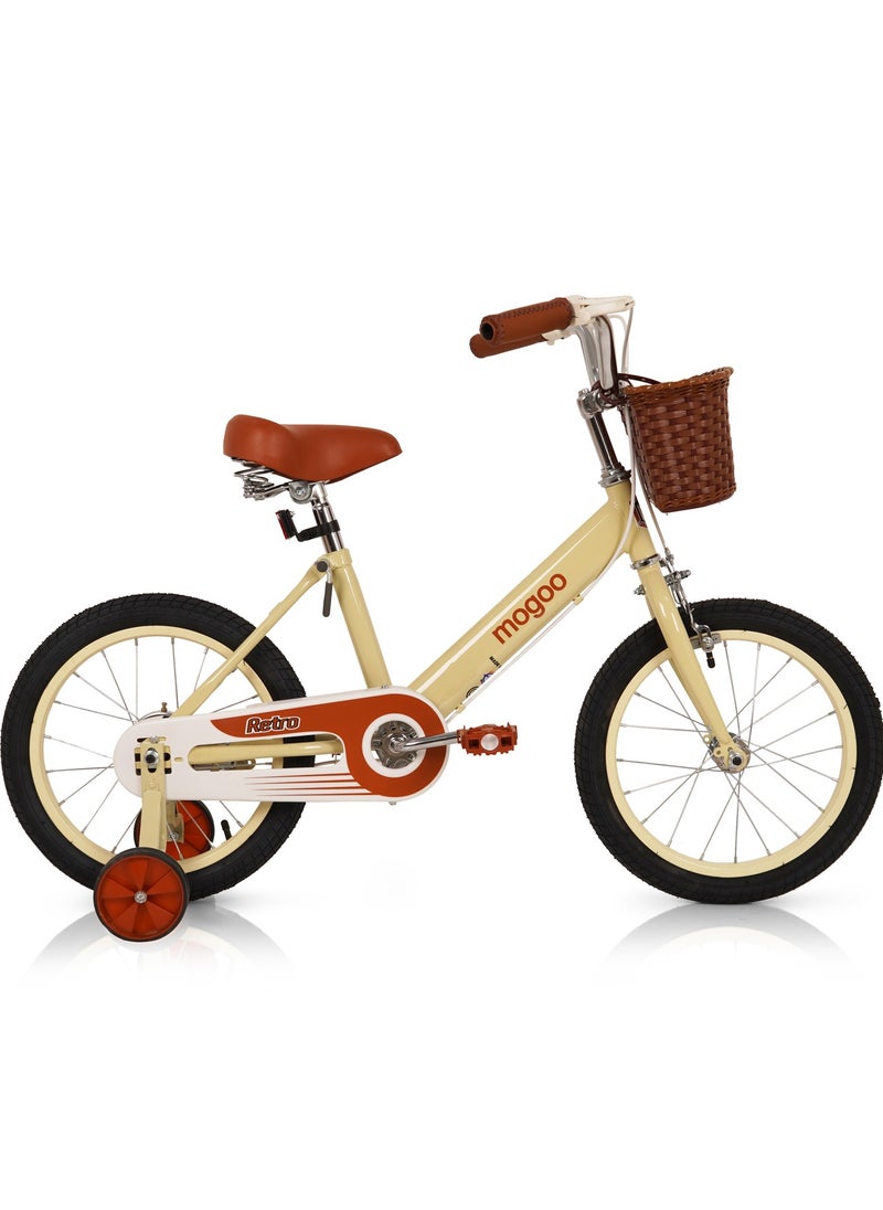 Mogoo - Retro Kids Bike 12 inch - Beige