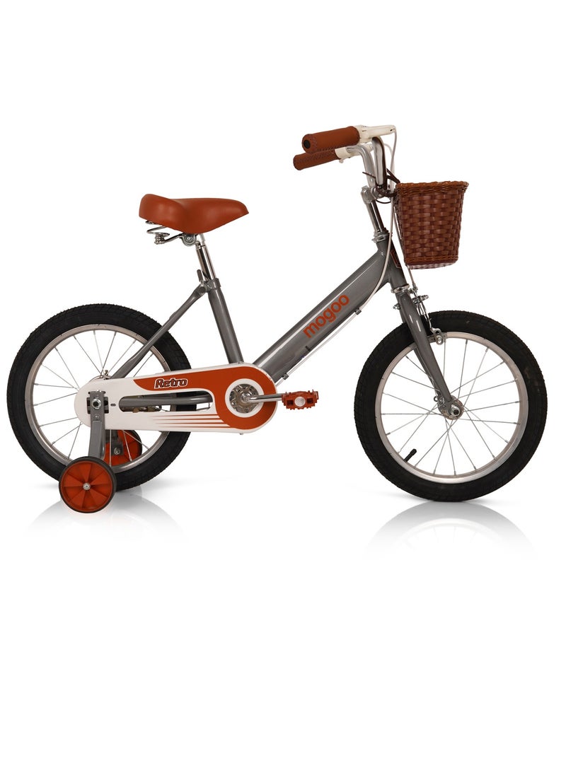 Mogoo - Retro Kids Bike 12 inch - Grey