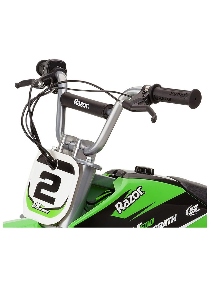 Razor Motorbike Dirt Rocket SX500 McGrath - Green | Kids Ages 14 Years+ | Speeds up to 14 Mph (22 Km/H) with up to 40 minutes of Continuous Use Multicolour 119x34x65cm