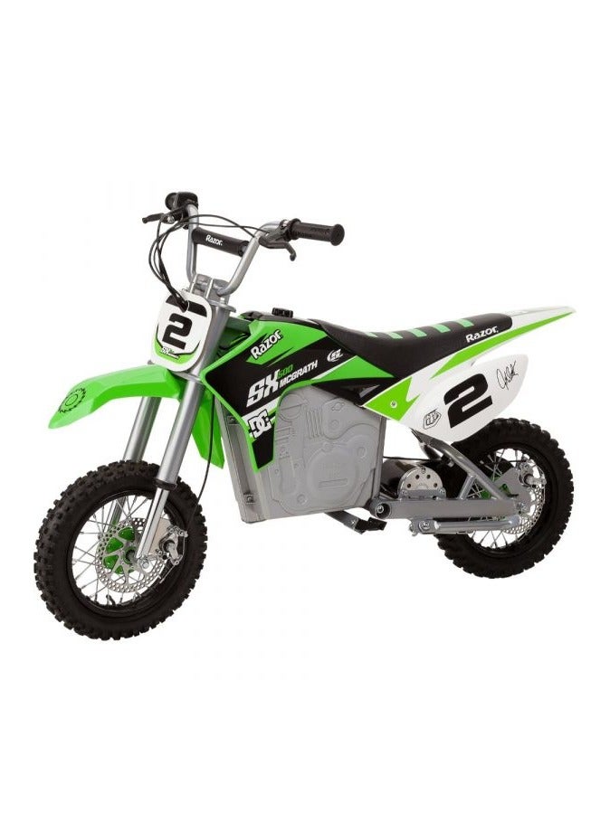 Razor Motorbike Dirt Rocket SX500 McGrath - Green | Kids Ages 14 Years+ | Speeds up to 14 Mph (22 Km/H) with up to 40 minutes of Continuous Use Multicolour 119x34x65cm