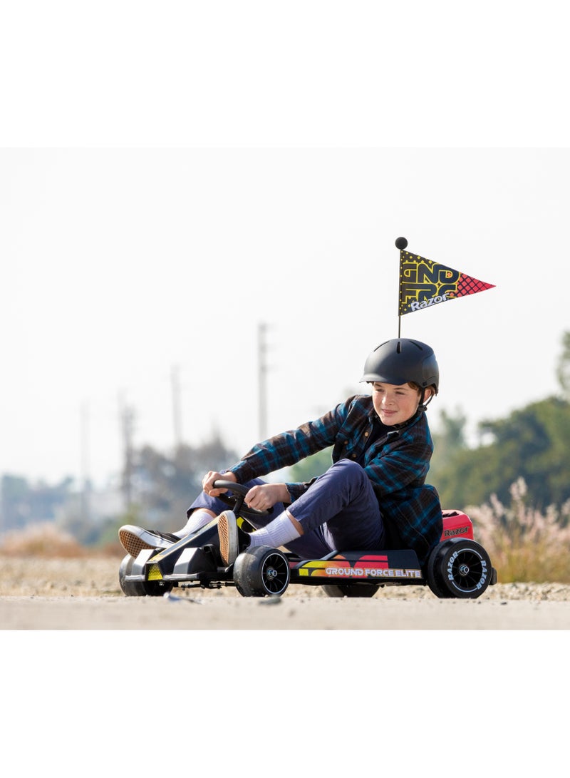 Razor Ground Force Elite Black/Red 22.5km/h | Electric Go-Karts | Kids Ages 13 Years+ | With up to 40 minutes of Continuous Use Multicolour 108x76.5x32cm