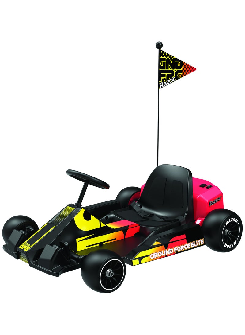 Razor Ground Force Elite Black/Red 22.5km/h | Electric Go-Karts | Kids Ages 13 Years+ | With up to 40 minutes of Continuous Use Multicolour 108x76.5x32cm