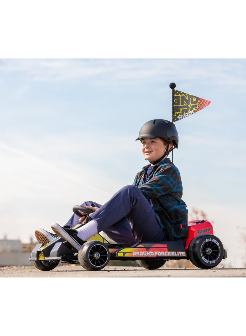 Razor Ground Force Elite Black/Red 22.5km/h | Electric Go-Karts | Kids Ages 13 Years+ | With up to 40 minutes of Continuous Use Multicolour 108x76.5x32cm