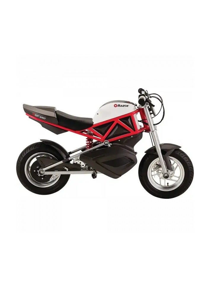 Razor Street Bike RSF650 27km/h | Kids Ages 16 Years+ | Motor Bike | With up to 50 minutes of Continuous Use Multicolour 140  x42x78cm